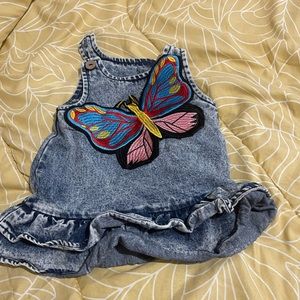 Beautiful baby girl denim dress